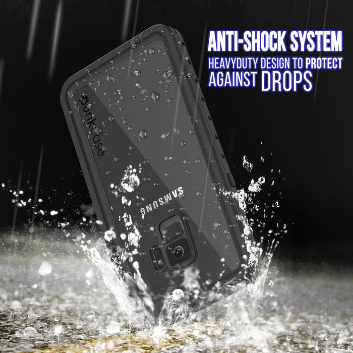 Galaxy S9 Waterproof Case, Punkcase [StudStar Series] [Slim Fit] [IP68 Certified] [Shockproof] [Dirtproof] [Snowproof] Armor Cover [Clear] (Color in image: light green)