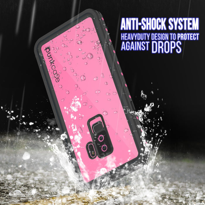 Galaxy S9 Plus Waterproof Case PunkCase StudStar Pink Thin 6.6ft Underwater IP68 Shock/Snow Proof (Color in image: red)
