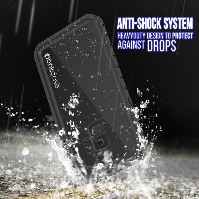 Galaxy S9 Waterproof Case PunkCase StudStar Black Thin 6.6ft Underwater IP68 Shock/Snow Proof (Color in image: red)