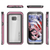 Galaxy S8 Plus Waterproof Case, Ghostek Atomic 3 Series| Underwater | Shockproof | Dirt-proof | Snow-proof | Aluminum Frame | Ultra Fit | (Pink) (Color in image: Red)