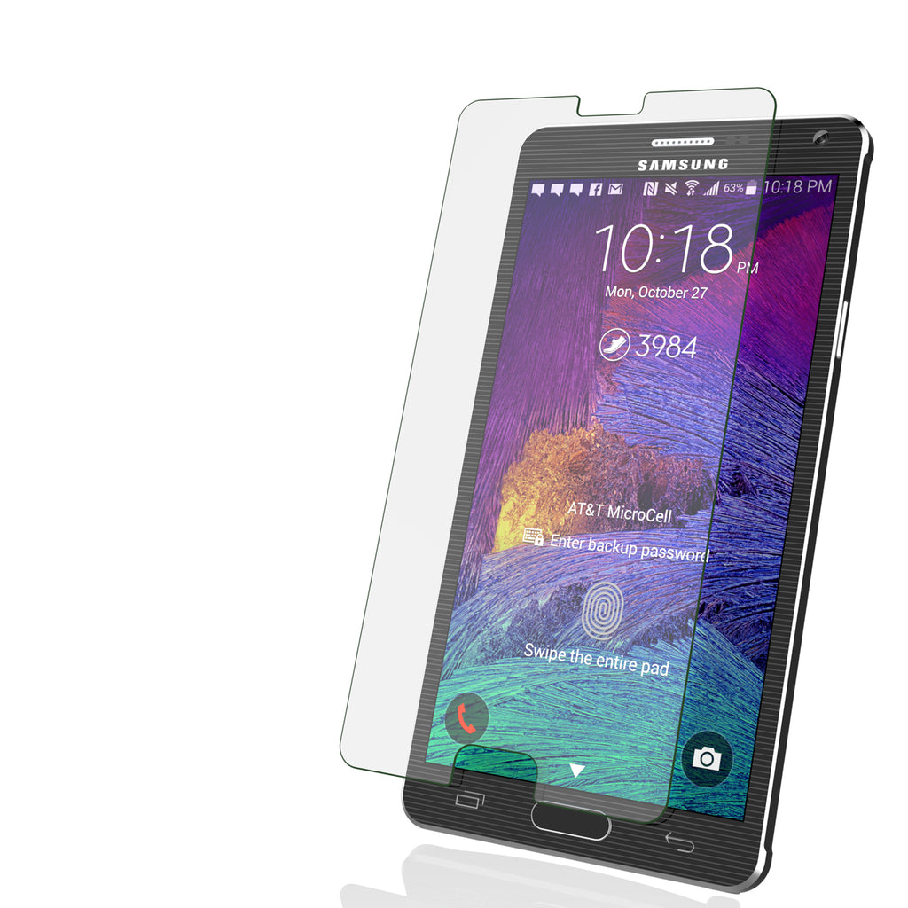Galaxy Note 4 Punkcase Glass SHIELD Tempered Glass Screen Protector 0.33mm Thick 9H Glass Screen 