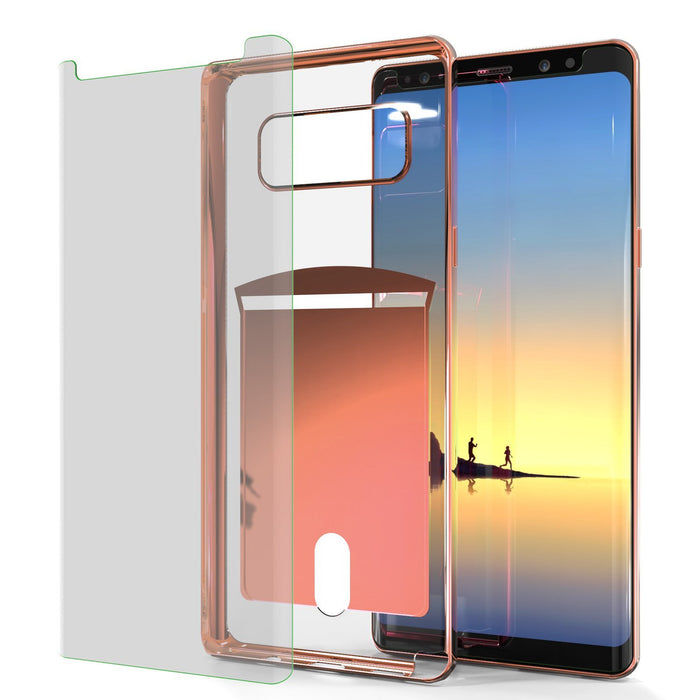 Galaxy Note 8 Case, PUNKCASE® LUCID Rose Gold Series | Card Slot | SHIELD Screen Protector (Color in image: Black)