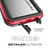 Galaxy S8 Waterproof Case, Ghostek Atomic 3 Series| Underwater | Shockproof | Dirt-proof | Snow-proof | Aluminum Frame | Ultra Fit | Swimming | (Red) (Color in image: Pink)