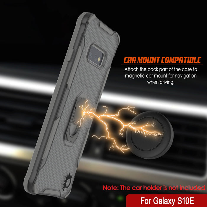 Punkcase Galaxy S10e Case [Magnetix 2.0 Series] Clear Protective TPU Cover W/Kickstand [Grey]