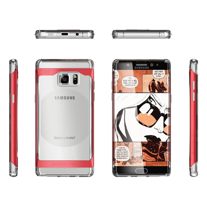 Galaxy Note 7 Case, Ghostek® 2.0 Red Series w/ Explosion-Proof Screen Protector | Aluminum Frame (Color in image: Pink)
