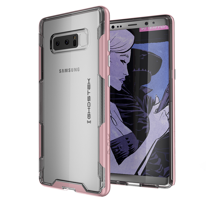 Galaxy Note 8 Case, Ghostek Cloak 3 Galaxy Note 8 Clear Transparent Bumper Case Note 8 2017 | PINK (Color in image: Pink)