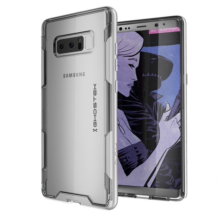Galaxy Note 8 Case, Ghostek Cloak 3 Galaxy Note 8 Clear Transparent Bumper Case Note 8 2017 | SILVER (Color in image: Gold)