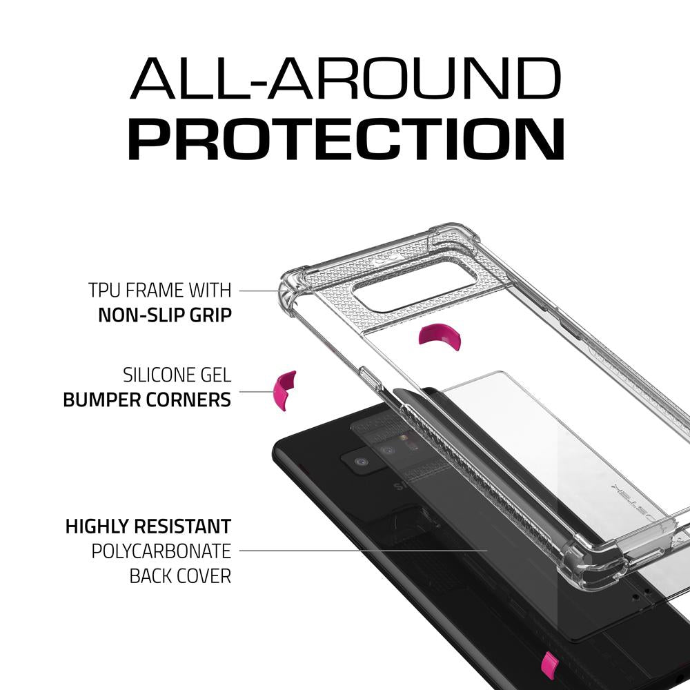 Galaxy Note 8 Case, Ghostek Covert 2 Series for Galaxy Note 8 Protective Case  [ PINK] (Color in image: White)