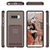 Galaxy Note 8 Case, Ghostek Exec 2 Slim Hybrid Impact Wallet Case for Samsung Galaxy Note 8 Armor | Brown (Color in image: Red)
