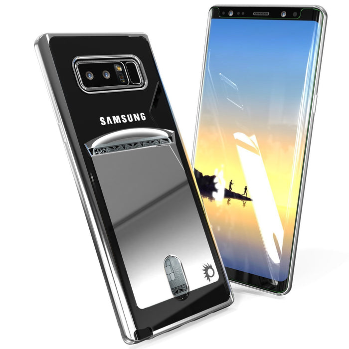 Galaxy Note 8 Case, PUNKCASE® LUCID Silver Series | Card Slot | SHIELD Screen Protector | Ultra fit (Color in image: Gold)