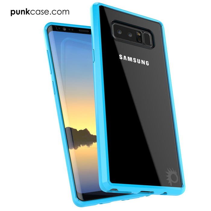 Galaxy Note 8 Case, PUNKcase [LUCID 2.0 Series] [Slim Fit] Armor Cover w/Integrated Anti-Shock System & Screen Protector [Light Blue] (Color in image: Teal)