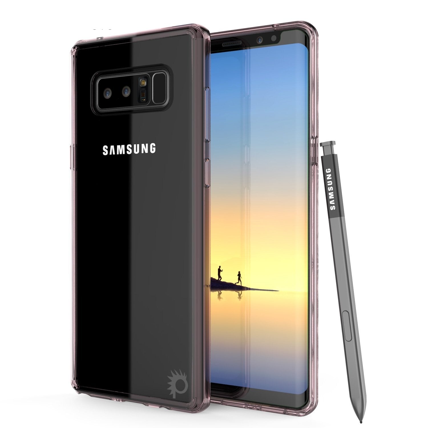 Galaxy Note 8 Case, PUNKcase [LUCID 2.0 Series] [Slim Fit] Armor Cover w/Integrated Anti-Shock System & Screen Protector [Crystal Pink] (Color in image: Crystal Pink)