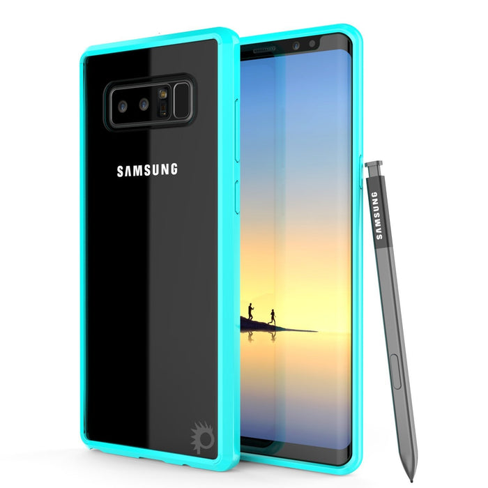 Galaxy Note 8 Case, PUNKcase [LUCID 2.0 Series] [Slim Fit] Armor Cover w/Integrated Anti-Shock System & Screen Protector [Teal] (Color in image: Teal)