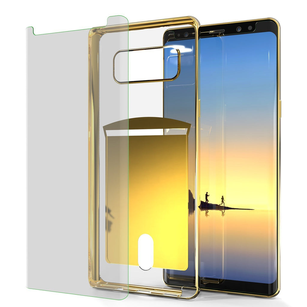 Galaxy Note 8 Case, PUNKCASE® LUCID Gold Series | Card Slot | SHIELD Screen Protector | Ultra fit (Color in image: Gold)