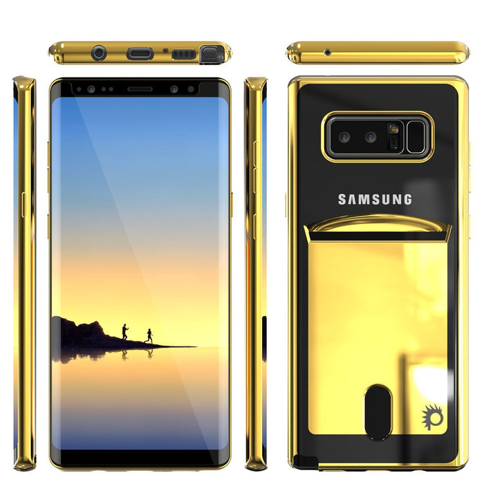 Galaxy Note 8 Case, PUNKCASE® LUCID Gold Series | Card Slot | SHIELD Screen Protector | Ultra fit 