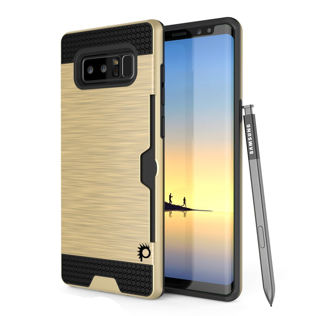 Galaxy Note 8 Case, PUNKcase [SLOT Series] Slim Fit  Samsung Note 8 [Gold] (Color in image: Gold)
