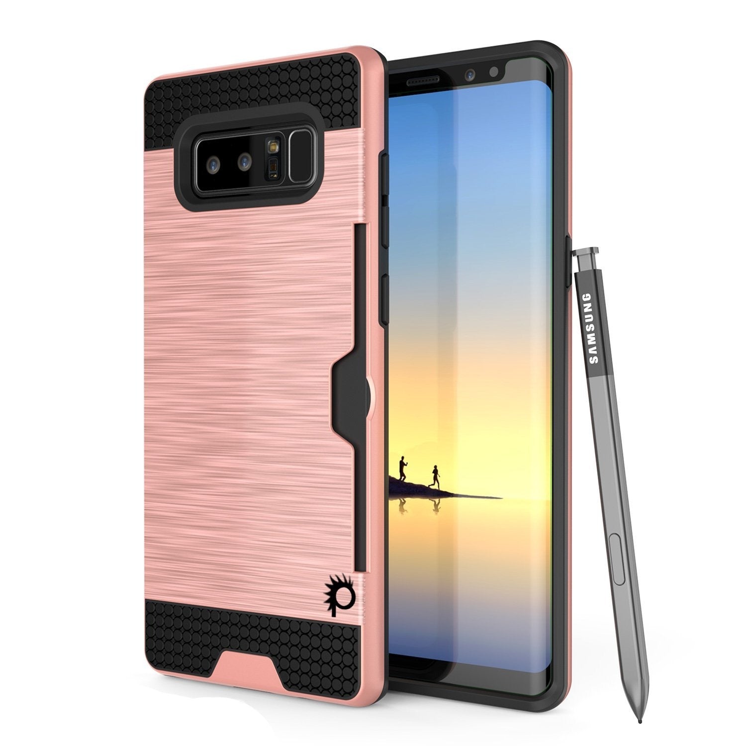 Galaxy Note 8 Case, PUNKcase [SLOT Series] Slim Fit  Samsung Note 8 [Rose] (Color in image: Rose)