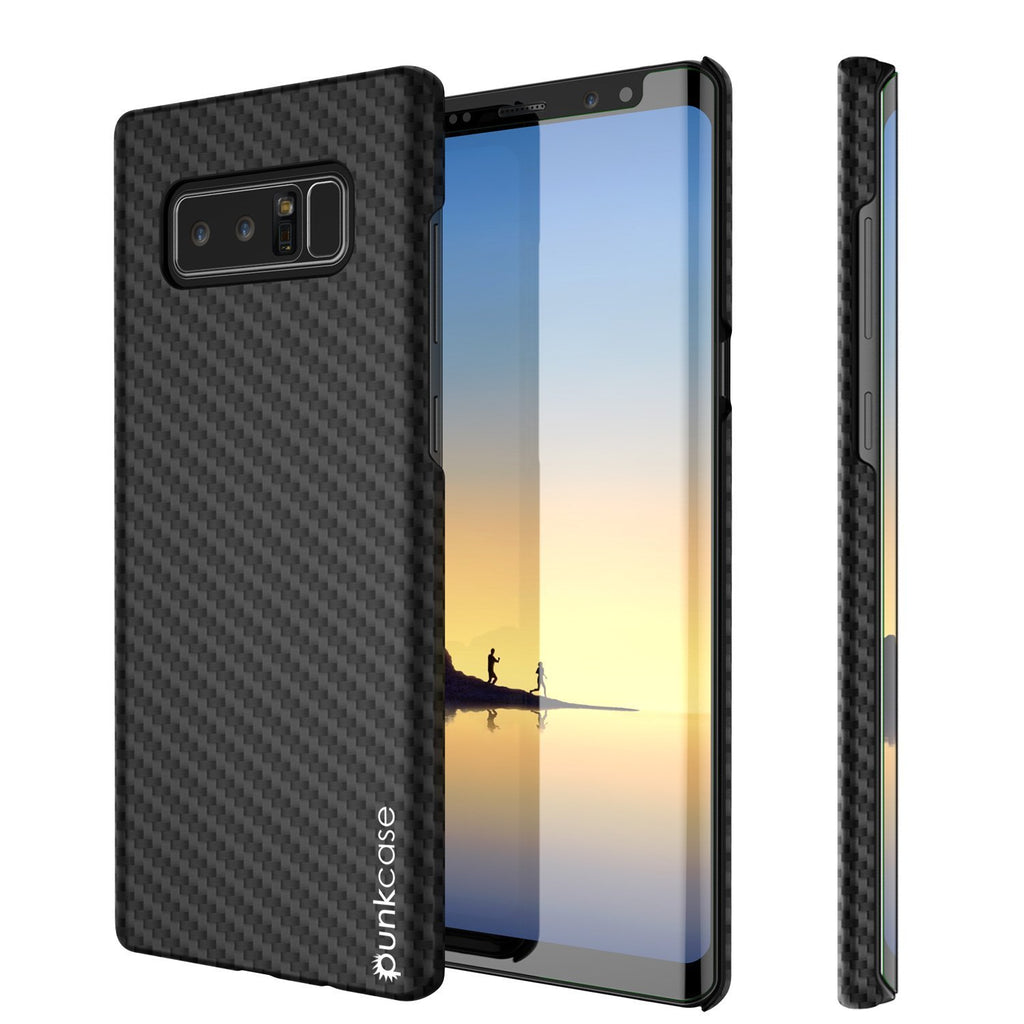 Galaxy Note 8 Case, Punkcase CarbonShield, Heavy Duty with PUNKSHIELD Screen Protector for Samsung Note 8 [jet black] (Color in image: Jet Black)