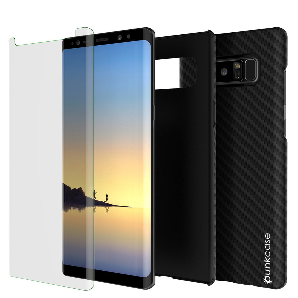 Galaxy Note 8 Case, Punkcase CarbonShield, Heavy Duty with PUNKSHIELD Screen Protector for Samsung Note 8 [jet black] 