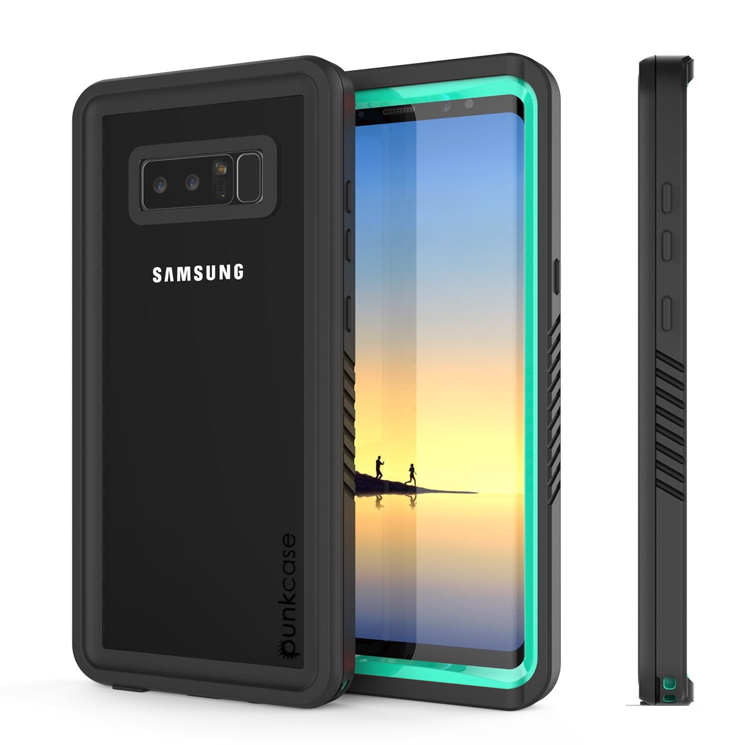 Galaxy Note 8 Case, Punkcase [Extreme Series] [Slim Fit] [IP68 Certified] [Shockproof] Armor Cover W/ Built In Screen Protector [Teal] (Color in image: Teal)