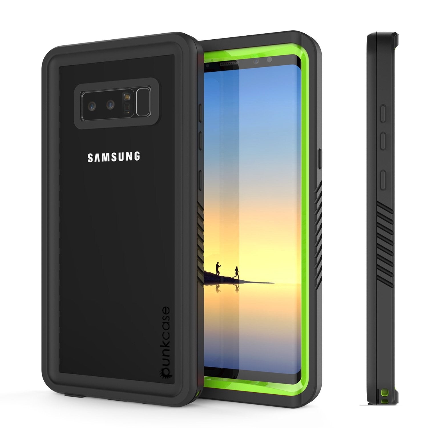 Galaxy Note 8 Case, Punkcase [Extreme Series] [Slim Fit] [IP68 Certified] [Shockproof] Armor Cover W/ Built In Screen Protector [Light Green] (Color in image: Light green)
