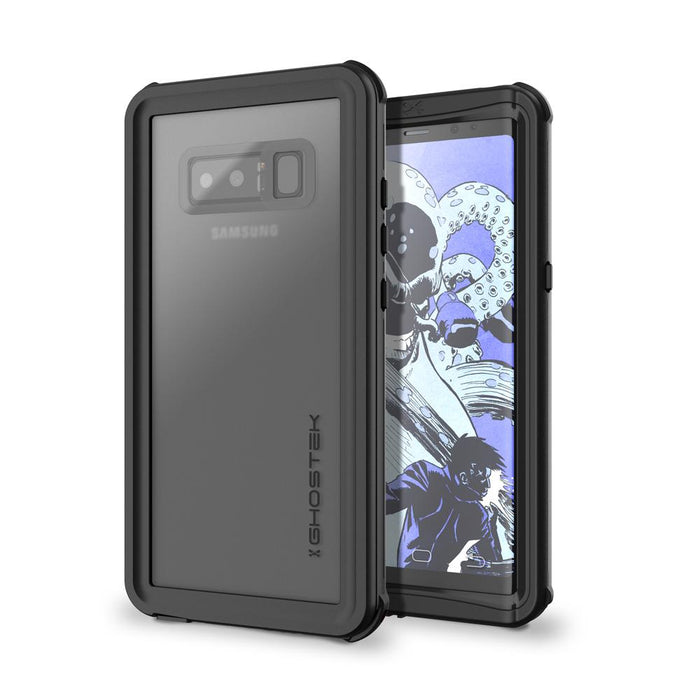 Galaxy Note 8, Ghostek Nautical Series Waterproof Case for Samsung Galaxy Note 8 Heavy Duty | Black (Color in image: Black)