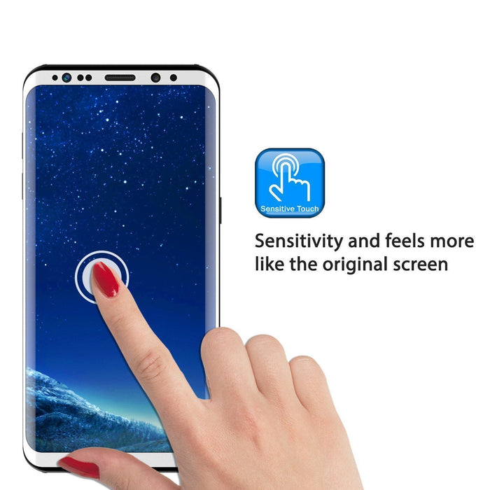 Galaxy S10e White Punkcase Glass SHIELD Tempered Glass Screen Protector 0.33mm Thick 9H Glass (Color in image: Silver)