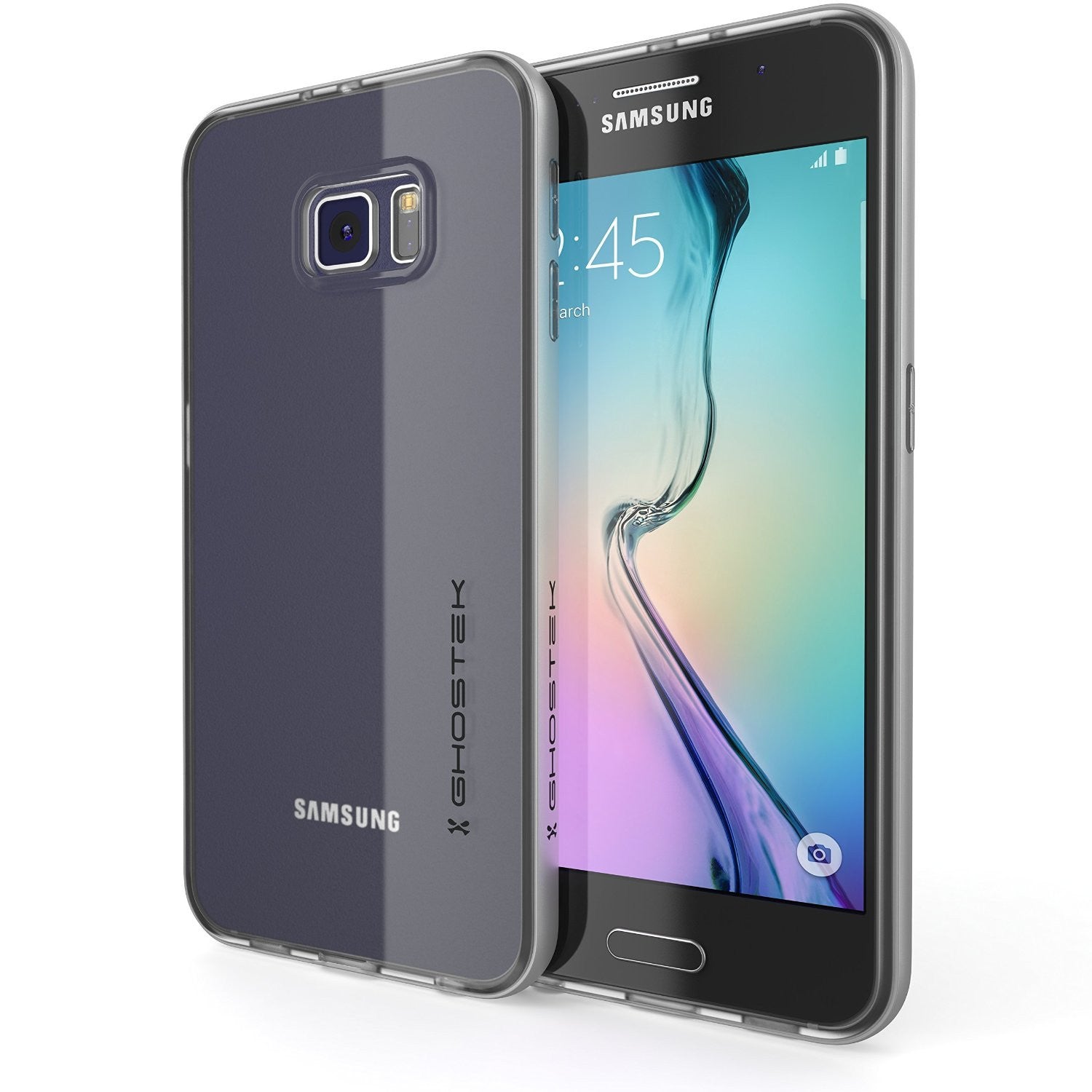 Galaxy S6 Case, Ghostek Cloak Series Silver  Slim Premium Protective Hybrid Impact Glass Armor (Color in image: silver)