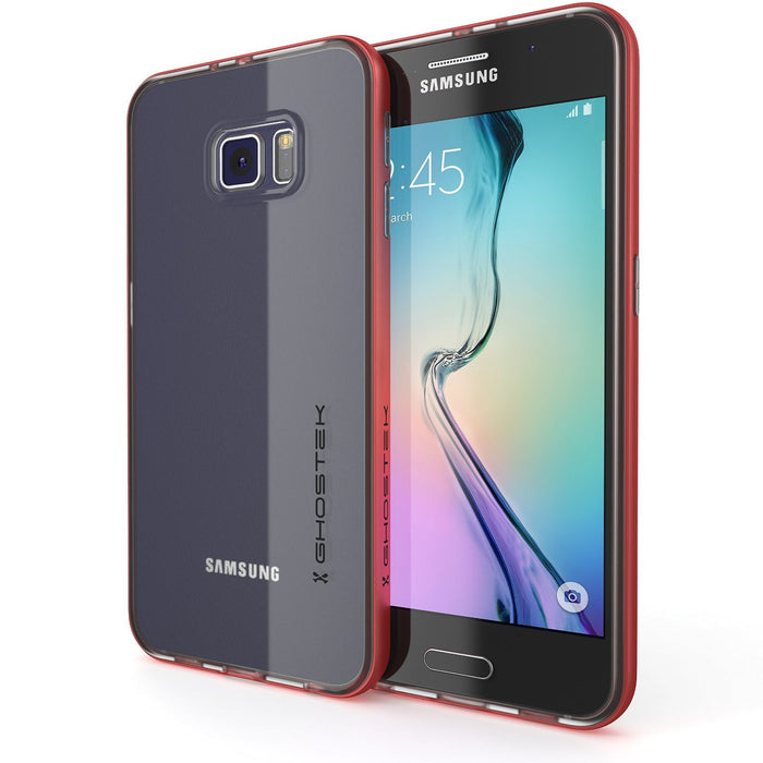 Galaxy S6 Case, Ghostek Cloak Series Red  Slim Premium Protective Hybrid Impact Glass Armor (Color in image: red)