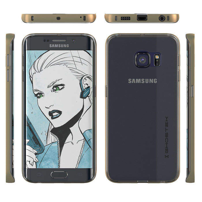 Galaxy S6 Edge+ Plus Case, Ghostek Gold Cloak Series Slim Hybrid Impact Armor | Lifetime Warranty (Color in image: silver)