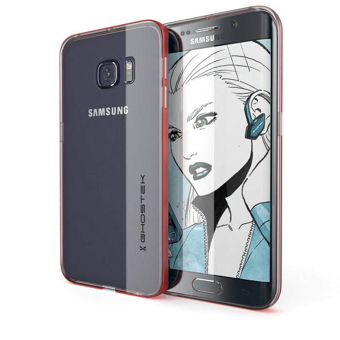 Galaxy S6 Edge+ Plus Case, Ghostek Red Cloak Series Slim Hybrid Impact Armor | Lifetime Warranty (Color in image: red)