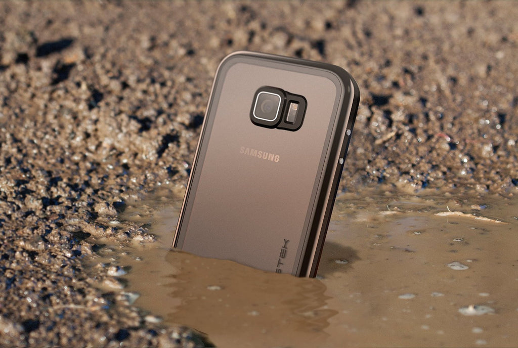 Galaxy S6 Waterproof Case, Ghostek Atomic 2.0 Silver Water/Shock/Dirt/Snow Proof | Lifetime Warranty (Color in image: Black)
