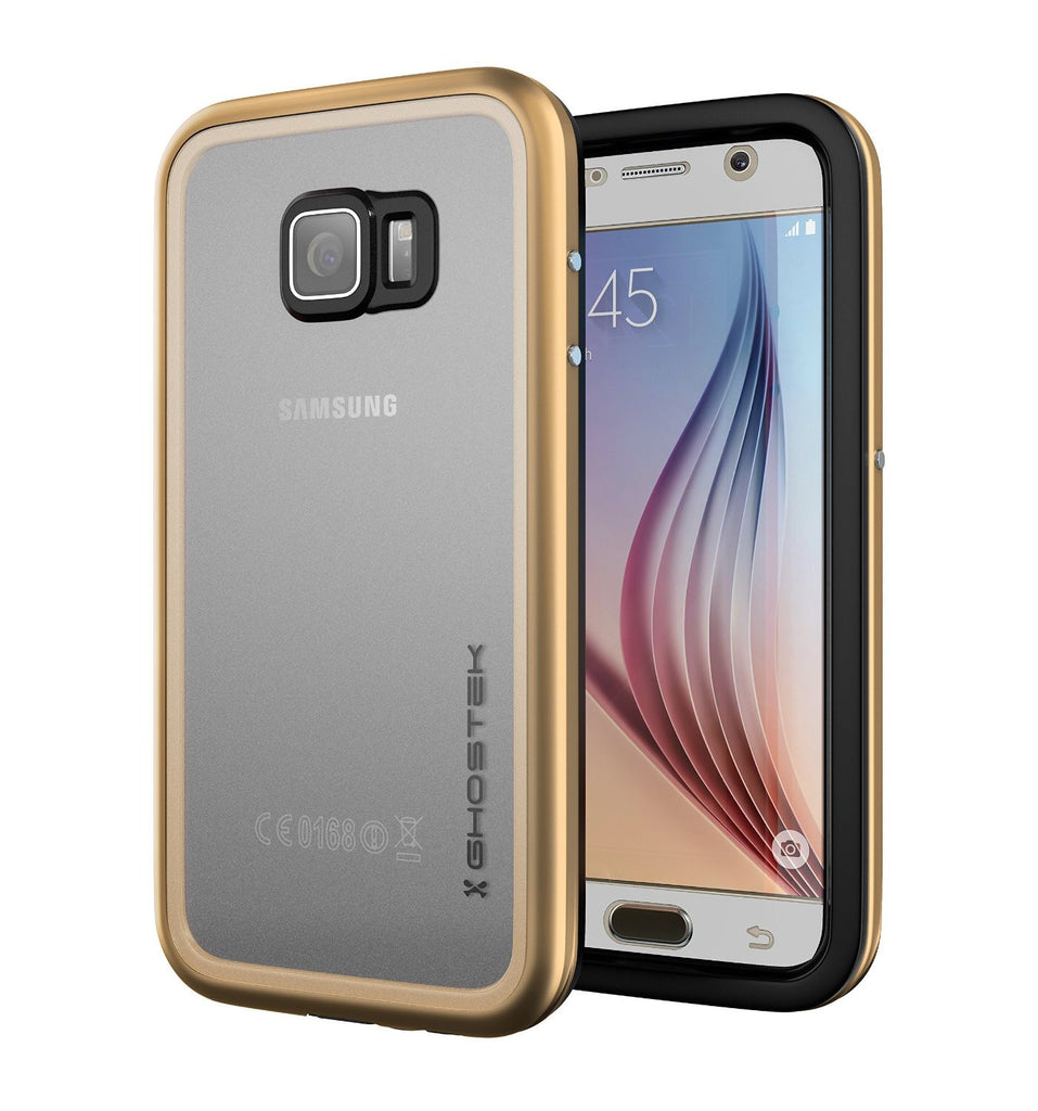 Galaxy S6 Waterproof Case, Ghostek Atomic 2.0 Gold  Water/Shock/Dirt/Snow Proof | Lifetime Warranty (Color in image: Gold)