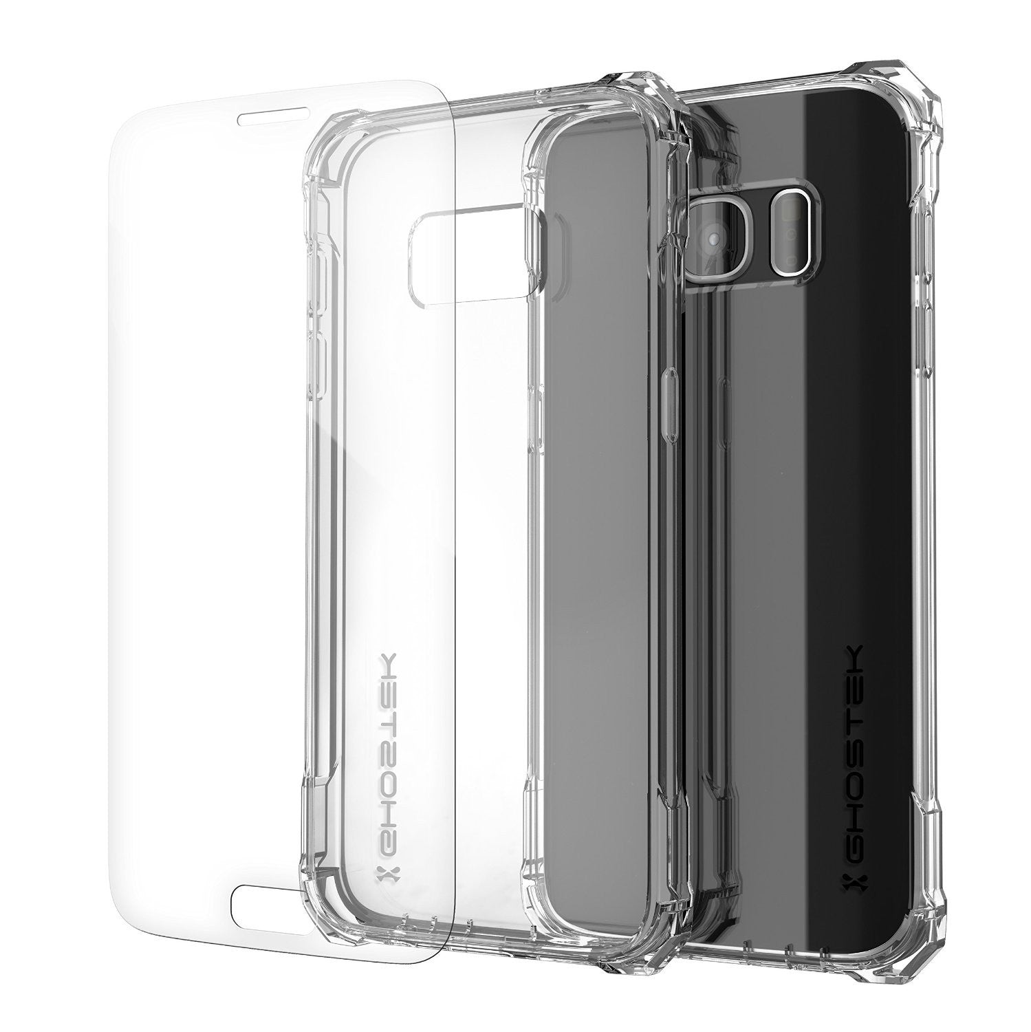 Galaxy S7 Case, Ghostek® Covert Clear Series w/ Premium Impact Cover Screen Protector | Warranty (Color in image: Clear)