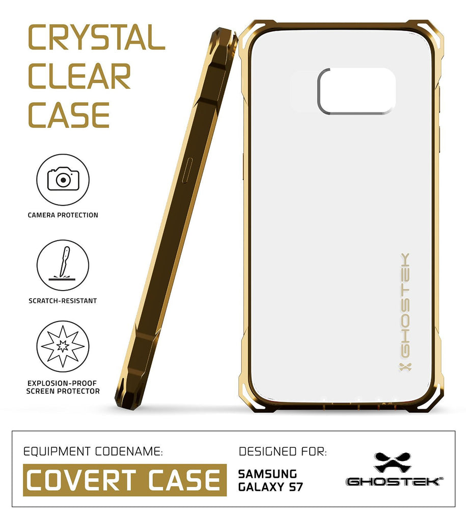 Galaxy S7 Case, Ghostek® Covert Gold Series Premium Impact Cover | Lifetime Warranty Exchange (Color in image: Red)