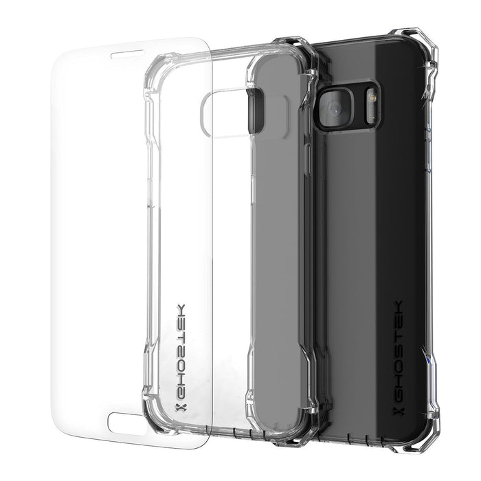 S7 Edge Case, Ghostek® Covert Clear Premium Impact Cover w/ Screen Protector | Lifetime Warranty (Color in image: clear)