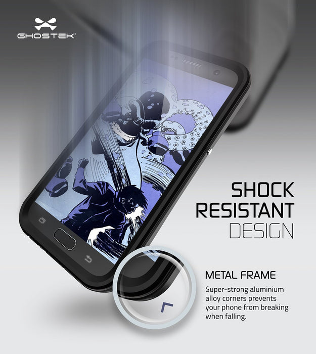 Galaxy S7 Waterproof Case, Ghostek® Atomic 2.0 Black Water/Shock/Dirt/Snow Proof | Lifetime Warranty (Color in image: Silver)