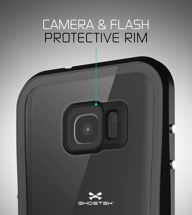 Galaxy S7 Waterproof Case, Ghostek® Atomic 2.0 Black Water/Shock/Dirt/Snow Proof | Lifetime Warranty (Color in image: Red)