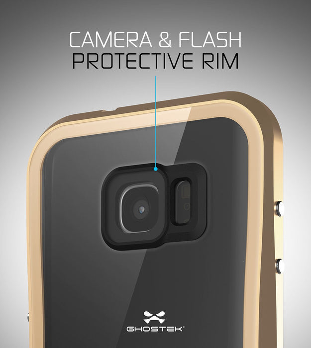Galaxy S7 Waterproof Case, Ghostek Atomic 2.0 Gold  Water/Shock/Dirt/Snow Proof | Lifetime Warranty (Color in image: Red)