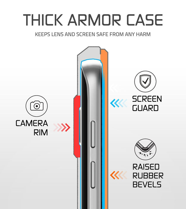 Galaxy S7 Waterproof Case, Ghostek Atomic 2.0 Red  Water/Shock/Dirt/Snow Proof | Lifetime Warranty (Color in image: Pink)