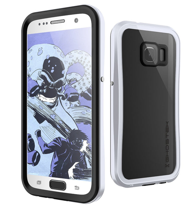 Galaxy S7 Waterproof Case, Ghostek Atomic 2.0 Silver Water/Shock/Dirt/Snow Proof | Lifetime Warranty (Color in image: Silver)
