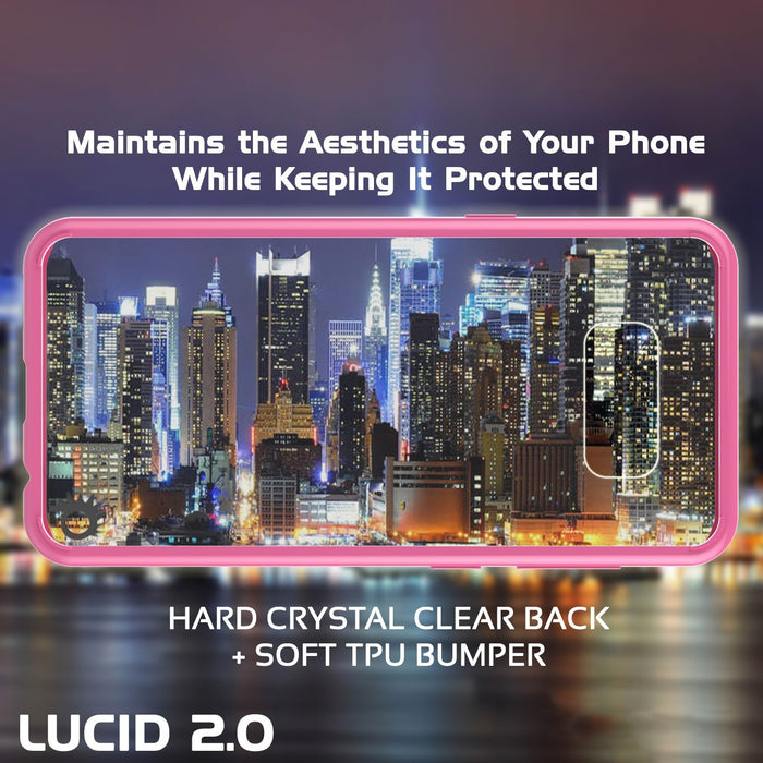 S8 Case Punkcase® LUCID 2.0 Pink Series w/ PUNK SHIELD Screen Protector | Ultra Fit (Color in image: clear)