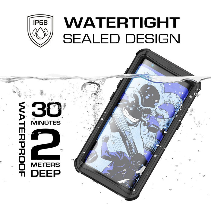 Galaxy S8 Plus Waterproof Case, Ghostek Nautical Series (Black) | Slim Underwater Full Body Protection (Color in image: Red)