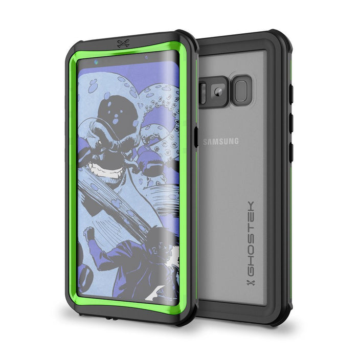 Galaxy S8 Plus Waterproof Case, Ghostek Nautical Series (Green) | Slim Underwater Full Body Protection (Color in image: Green)