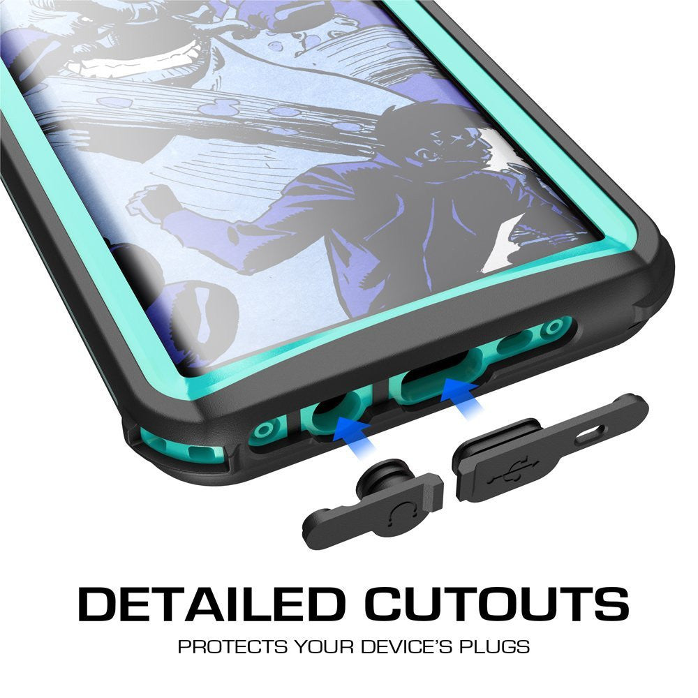 Galaxy S8 Plus Waterproof Case, Ghostek Nautical Series (Teal) | Slim Underwater Full Body Protection (Color in image: White)
