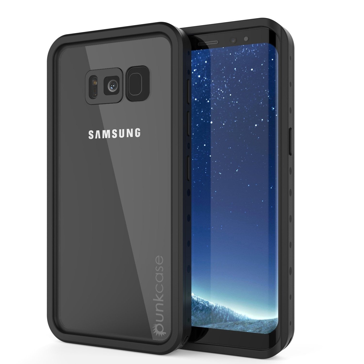 Galaxy S8 Plus Waterproof Case PunkCase StudStar Clear Thin 6.6ft Underwater IP68 Shock/Snow Proof (Color in image: Clear)
