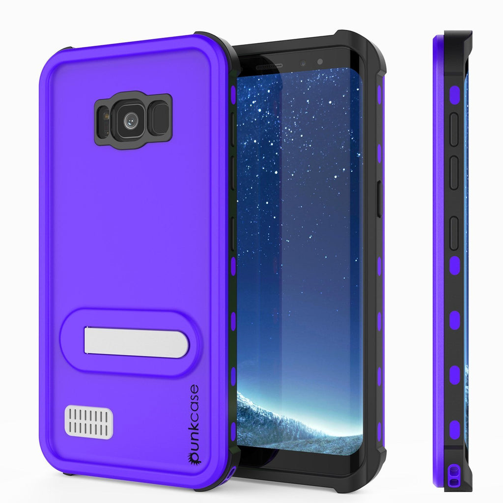 Galaxy S8 Plus Waterproof Case, Punkcase KickStud Purple Series [Slim Fit] [IP68 Certified] [Shockproof] [Snowproof] Armor Cover. (Color in image: Purple)