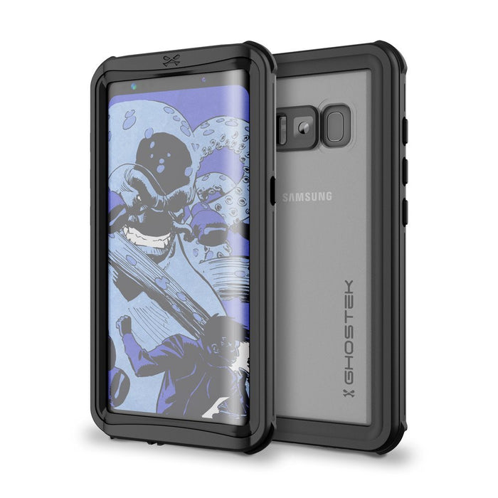 Galaxy S8 Waterproof Case, Ghostek Nautical Series (Black) | Slim Underwater Full Body Protection (Color in image: Black)
