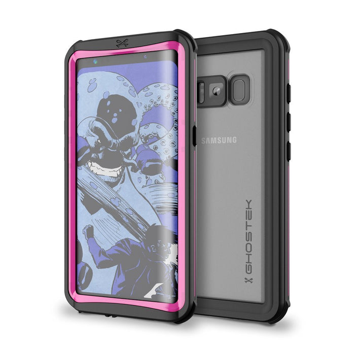 Galaxy S8 Waterproof Case, Ghostek Nautical Series (Pink) | Slim Underwater Full Body Protection (Color in image: Pink)