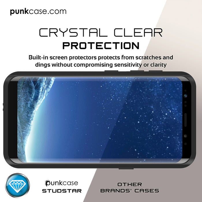 Galaxy S8 Waterproof Case PunkCase StudStar Clear Thin 6.6ft Underwater IP68 Shock/Snow Proof (Color in image: white)